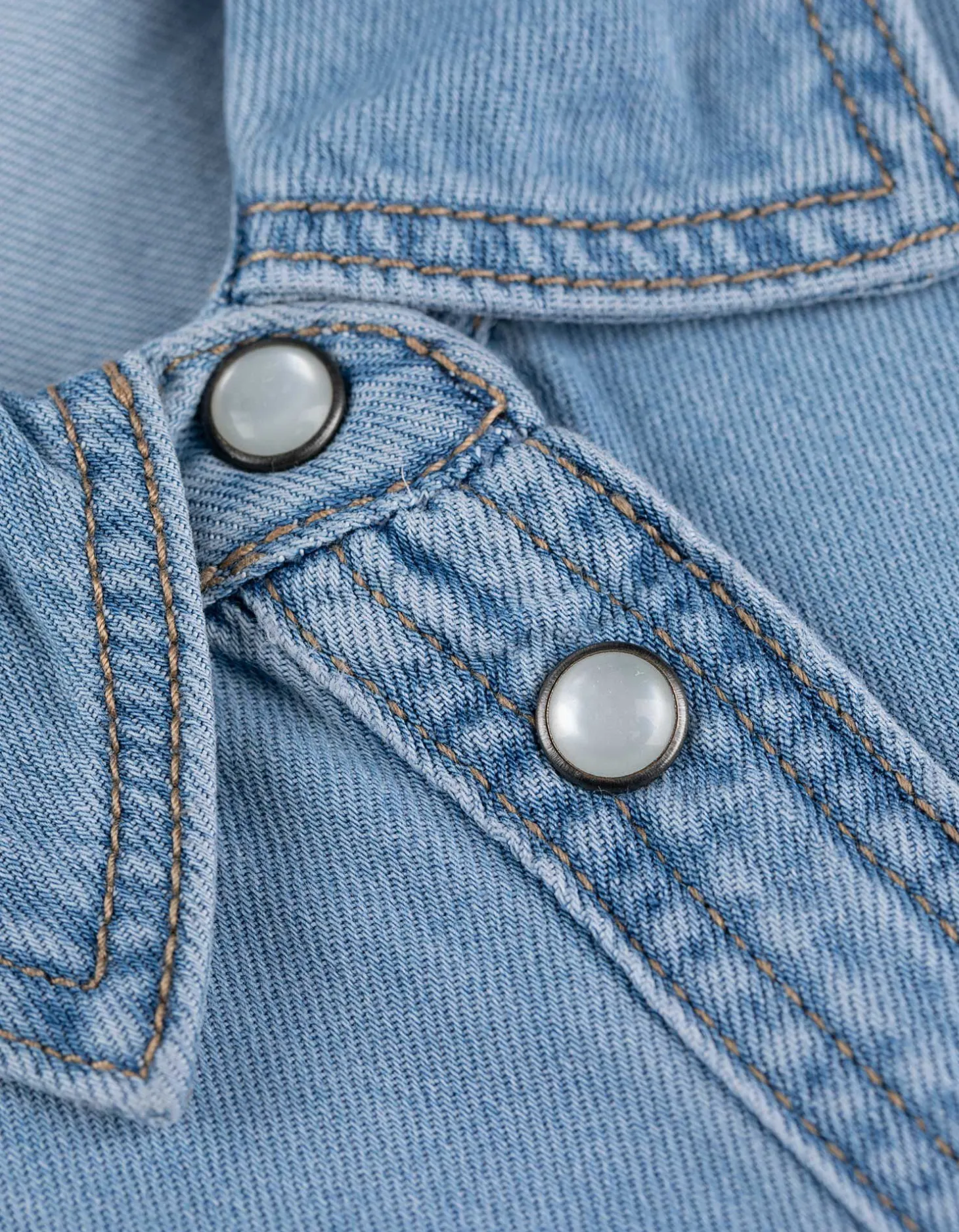 Denim overhemd - Knoopsluiting - lichtblauw