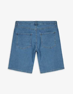 Denim short - blauw