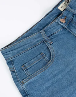 Denim short - blauw