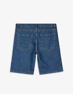 Denim short - donkerblauw