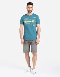 Denim short - grijs