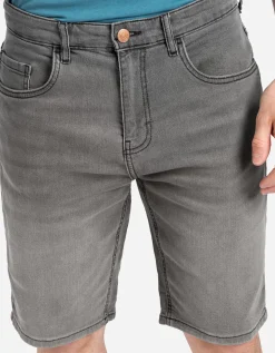 Denim short - grijs
