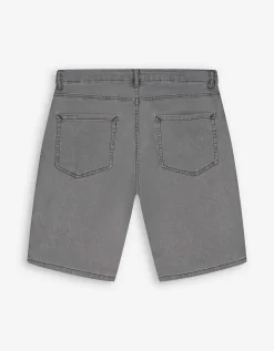 Denim short - grijs