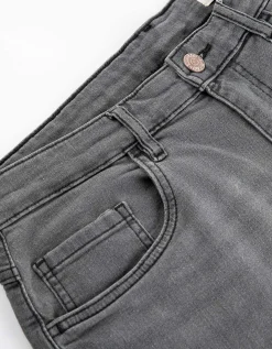 Denim short - grijs