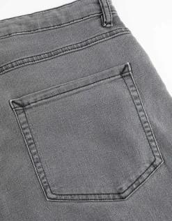 Denim short - grijs