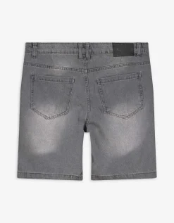 Denim short - Straight fit - grijs