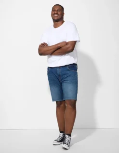 Denim short - Straight fit - donkerblauw