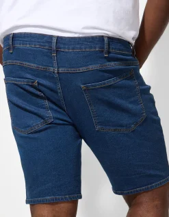 Denim short - Straight fit - donkerblauw