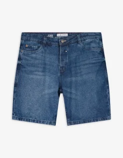 Denim short - Straight fit - blauw