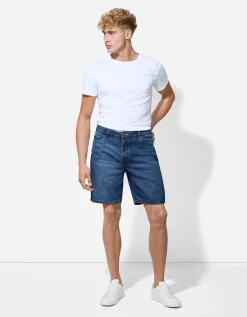 Denim short - Straight fit - blauw