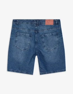 Denim short - Straight fit - blauw