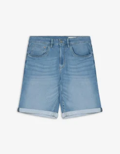 Denim short - Vaste pijpomslag - blauw
