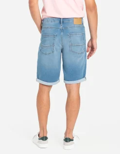 Denim short - Vaste pijpomslag - blauw
