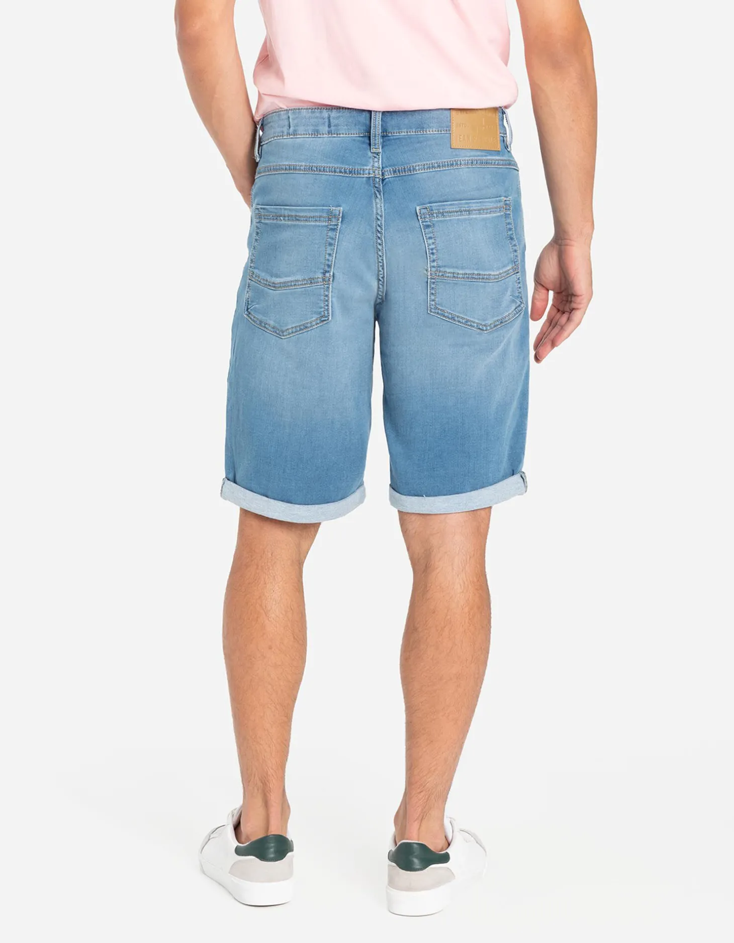 Denim short - Vaste pijpomslag - blauw