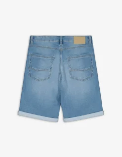 Denim short - Vaste pijpomslag - blauw