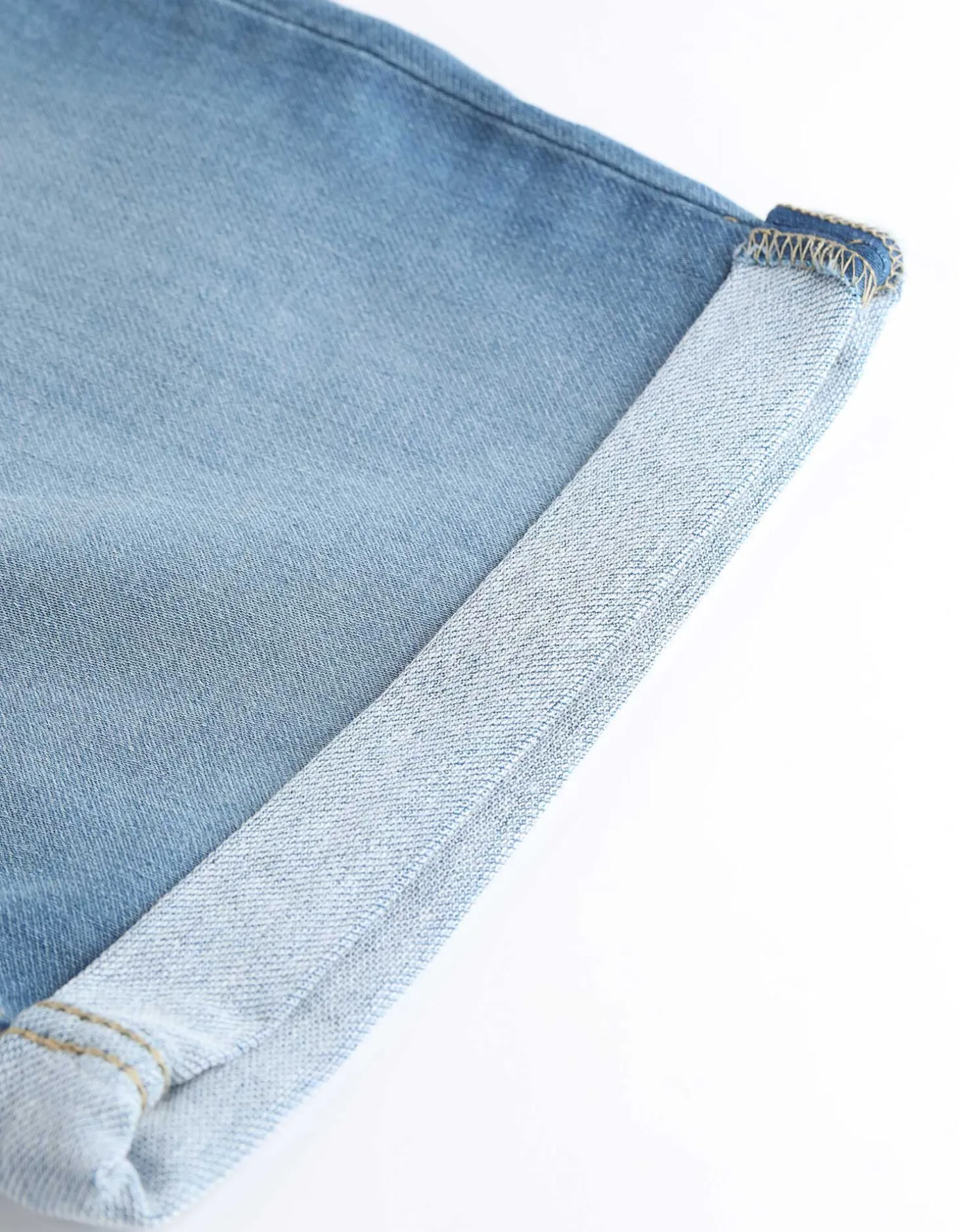 Denim short - Vaste pijpomslag - blauw