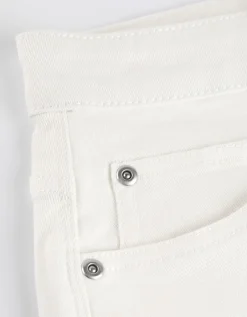 Denim short - Vaste pijpomslag - wit