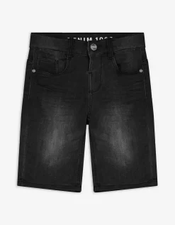 Denim short - Verstelbare zoom - zwart