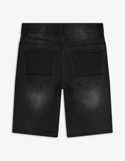 Denim short - Verstelbare zoom - zwart