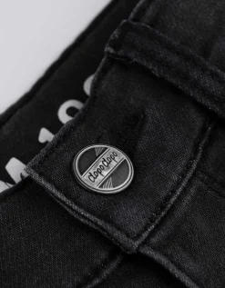 Denim short - Verstelbare zoom - zwart