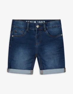 Denim short - Verstelbare zoom - donkerblauw