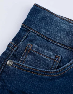 Denim short - Verstelbare zoom - donkerblauw