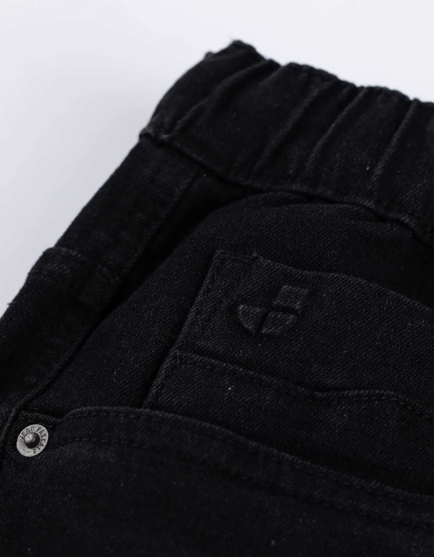 Denim short - zwart