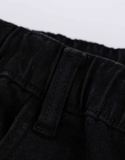 Denim short - zwart