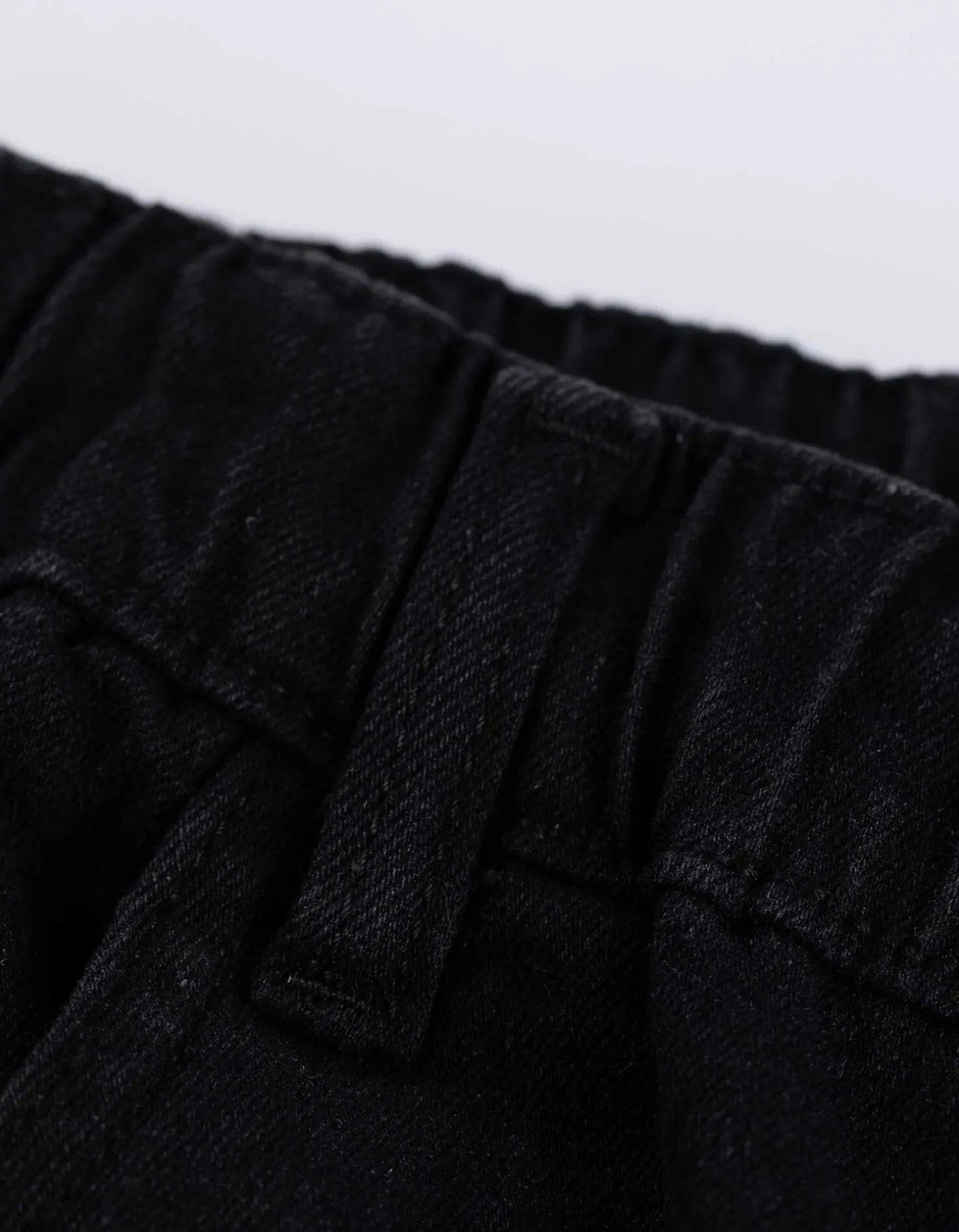 Denim short - zwart
