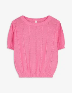 Gebreid overhemd - Breigoed - pink