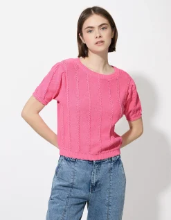 Gebreid overhemd - Breigoed - pink