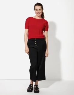 Gebreid overhemd - Breigoed - rood