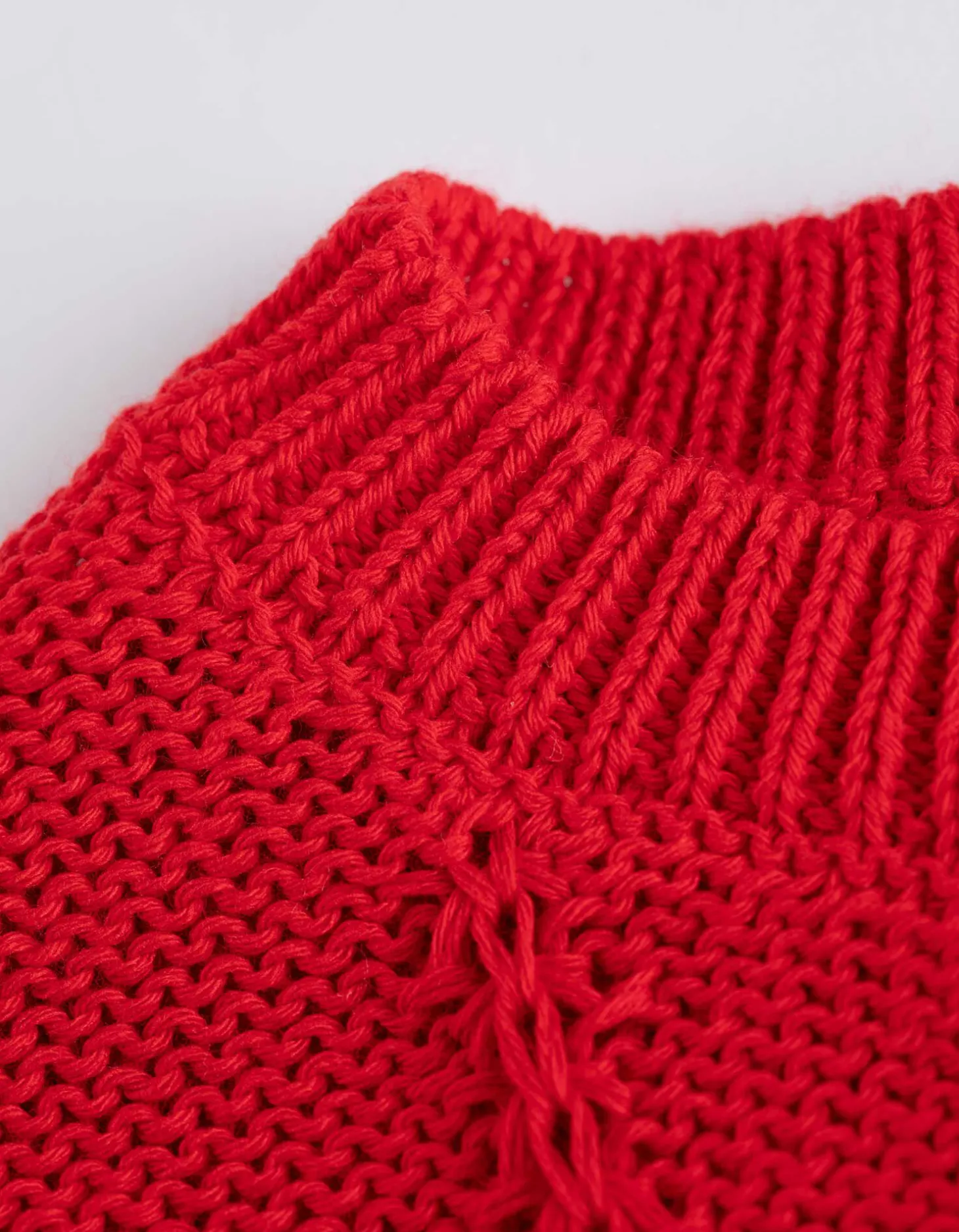 Gebreid overhemd - Breigoed - rood