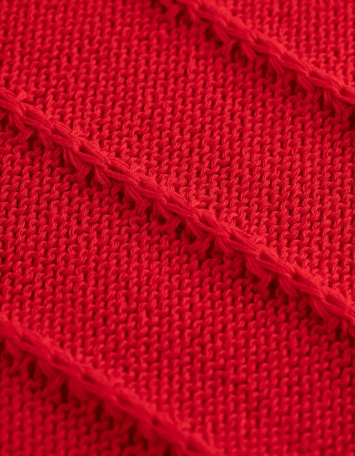 Gebreid overhemd - Breigoed - rood