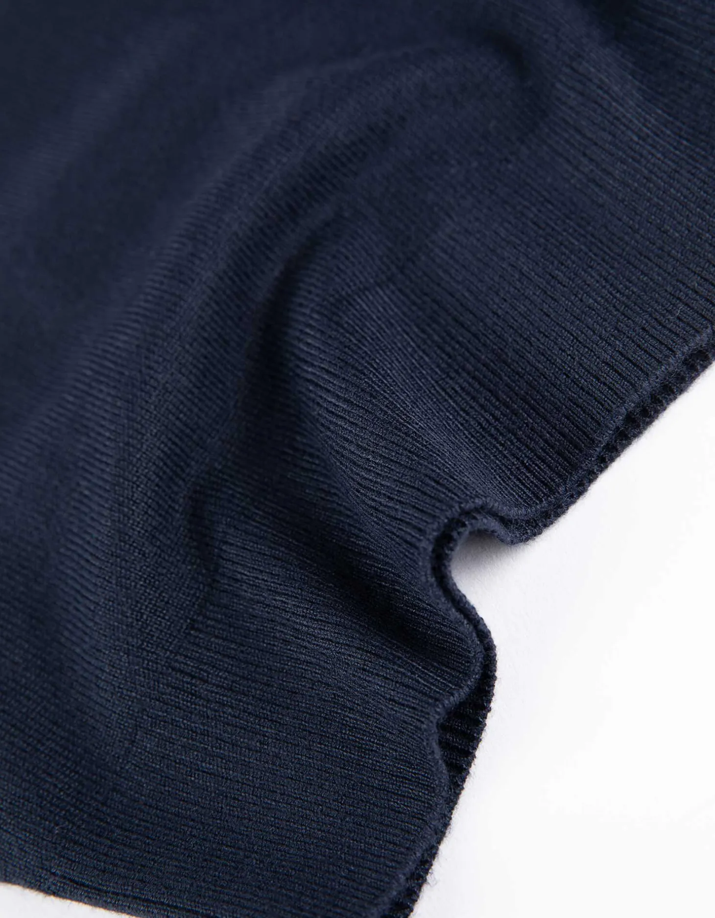 Gebreid overhemd - Viscosemix - donkerblauw
