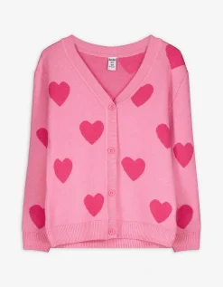 Gebreid vest - Motief all-over - pink