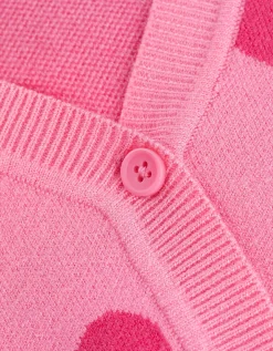 Gebreid vest - Motief all-over - pink