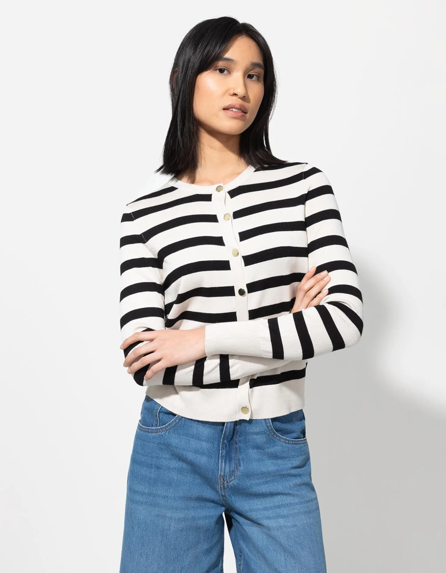 Gebreid vest - Viscosemix - beige