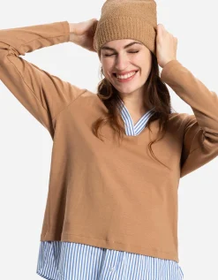 Gebreide muts - Omslag - beige