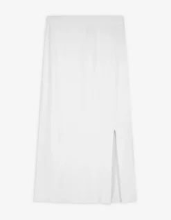 Gebreide rok - Kuitlengte - wit