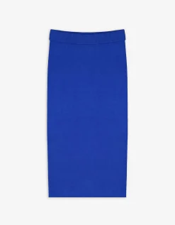 Gebreide rok - Viscosemix - donkerblauw