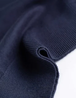 Gebreide top - Viscosemix - donkerblauw