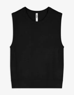 Gebreide top - Viscosemix - zwart