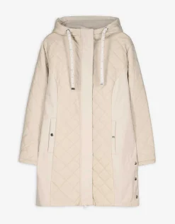 Gewatteerde jas - Effen - beige