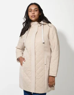 Gewatteerde jas - Effen - beige