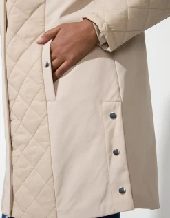 Gewatteerde jas - Effen - beige