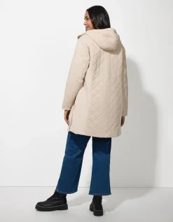 Gewatteerde jas - Effen - beige
