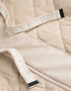 Gewatteerde jas - Effen - beige