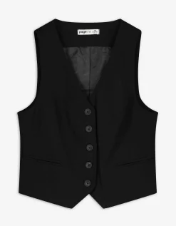 Gilet - Effen - zwart