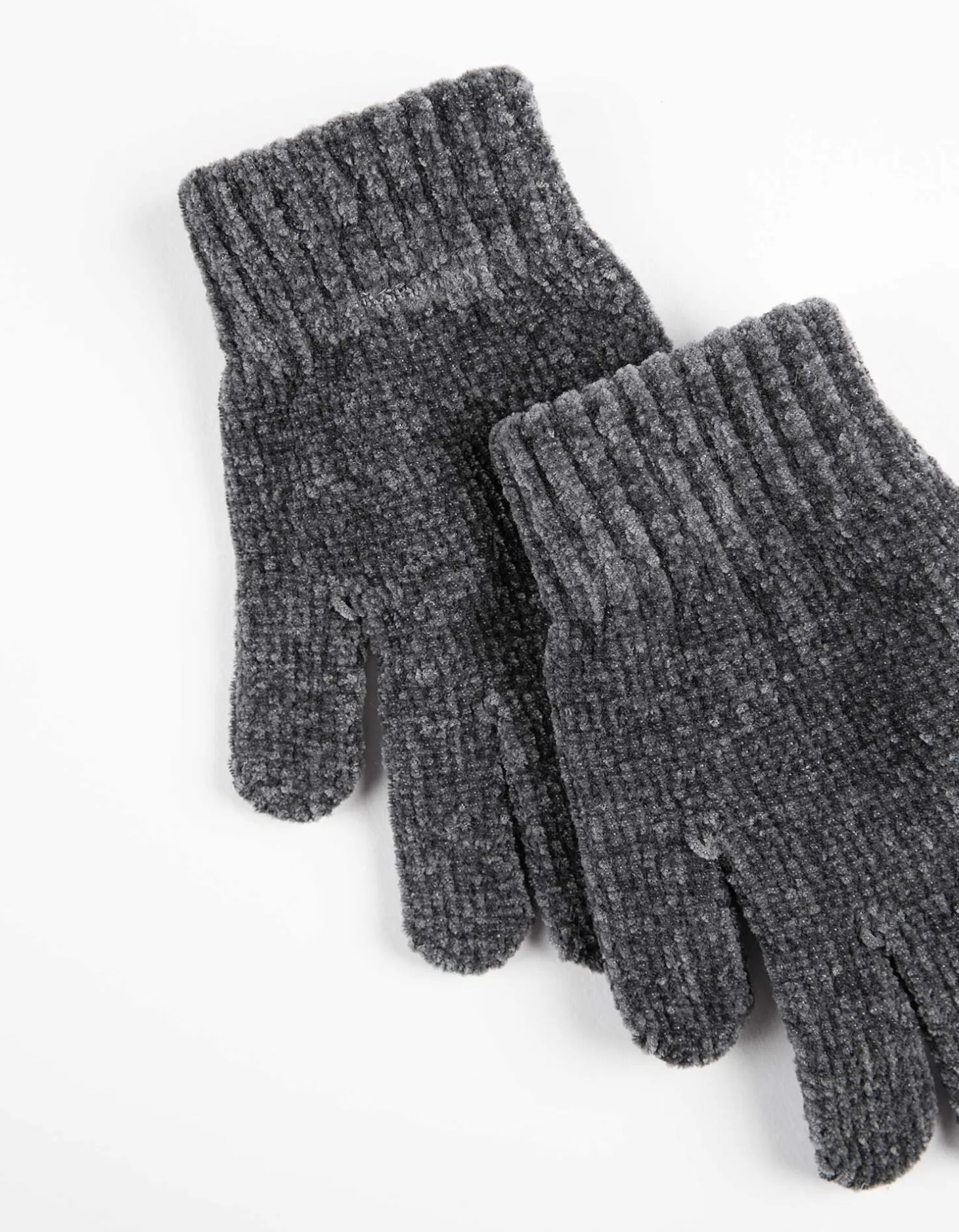 Handschoenen - Fijn breisel - donkergrijs